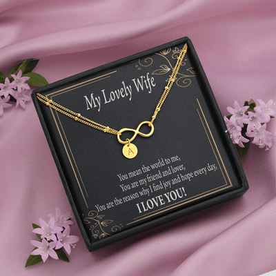 To My Wife You Are The Reason Infinity Bracelet With Initial Charms - Infinity Bracelet