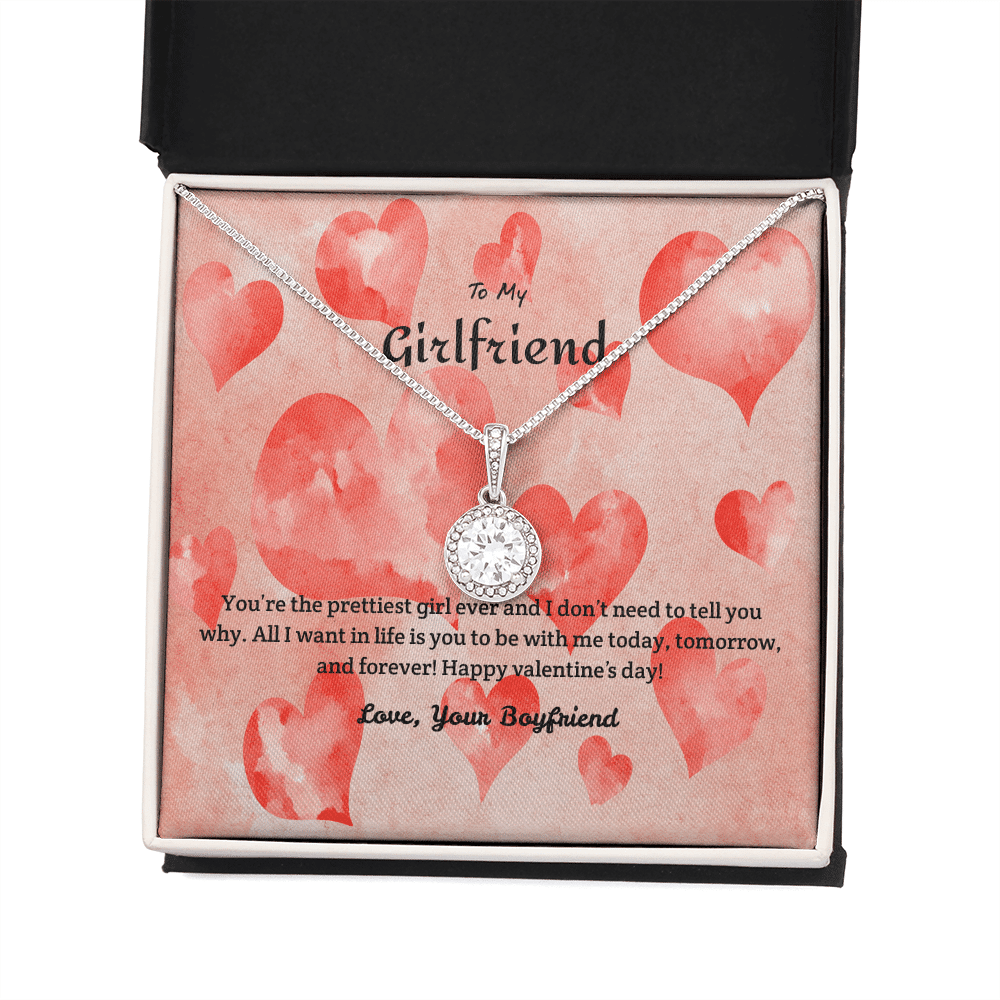 To My Girlfriend Valentines Gift Prettiest Girld Ever Eternal Union Necklace - Eternal Hope