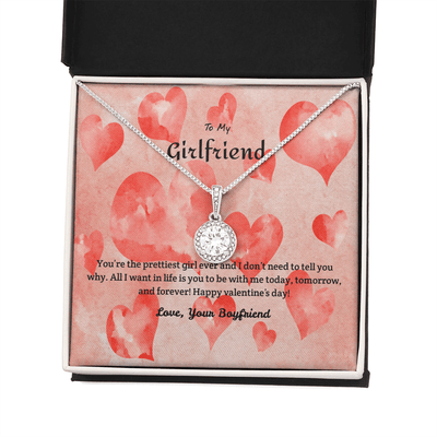 To My Girlfriend Valentines Gift Prettiest Girld Ever Eternal Union Necklace - Eternal Hope