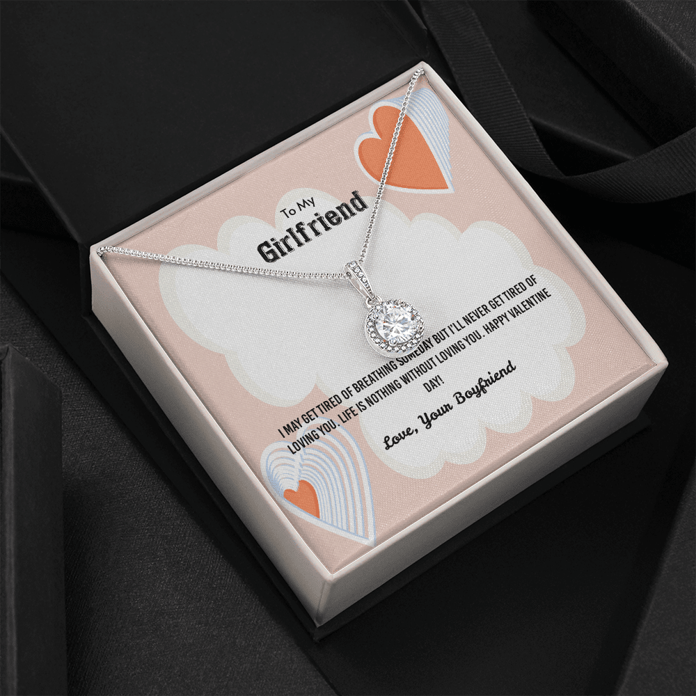 To My Girlfriend Valentines Gift Never Tired of Loving You Eternal Union Necklace - Eternal Hope