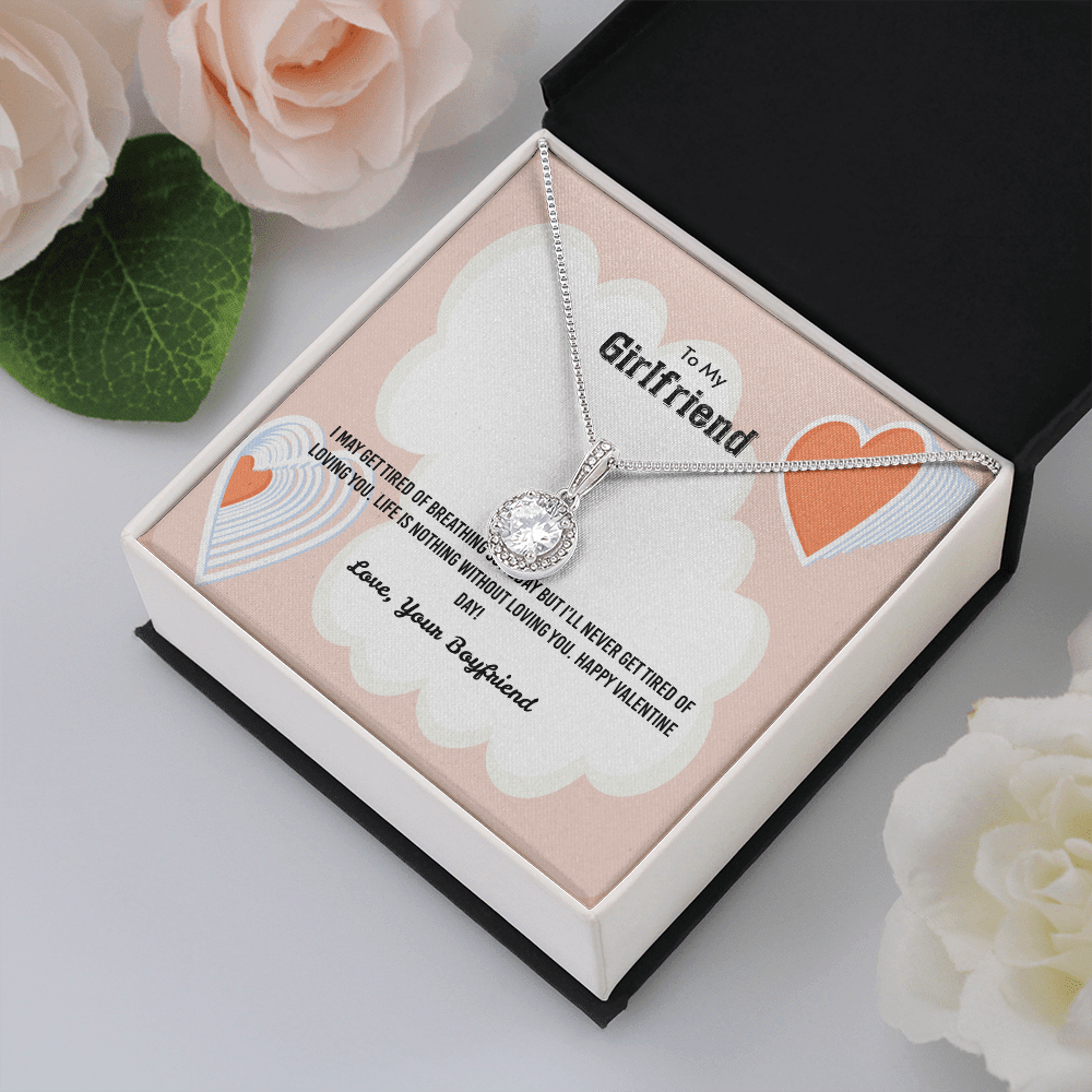 To My Girlfriend Valentines Gift Never Tired of Loving You Eternal Union Necklace - Eternal Hope