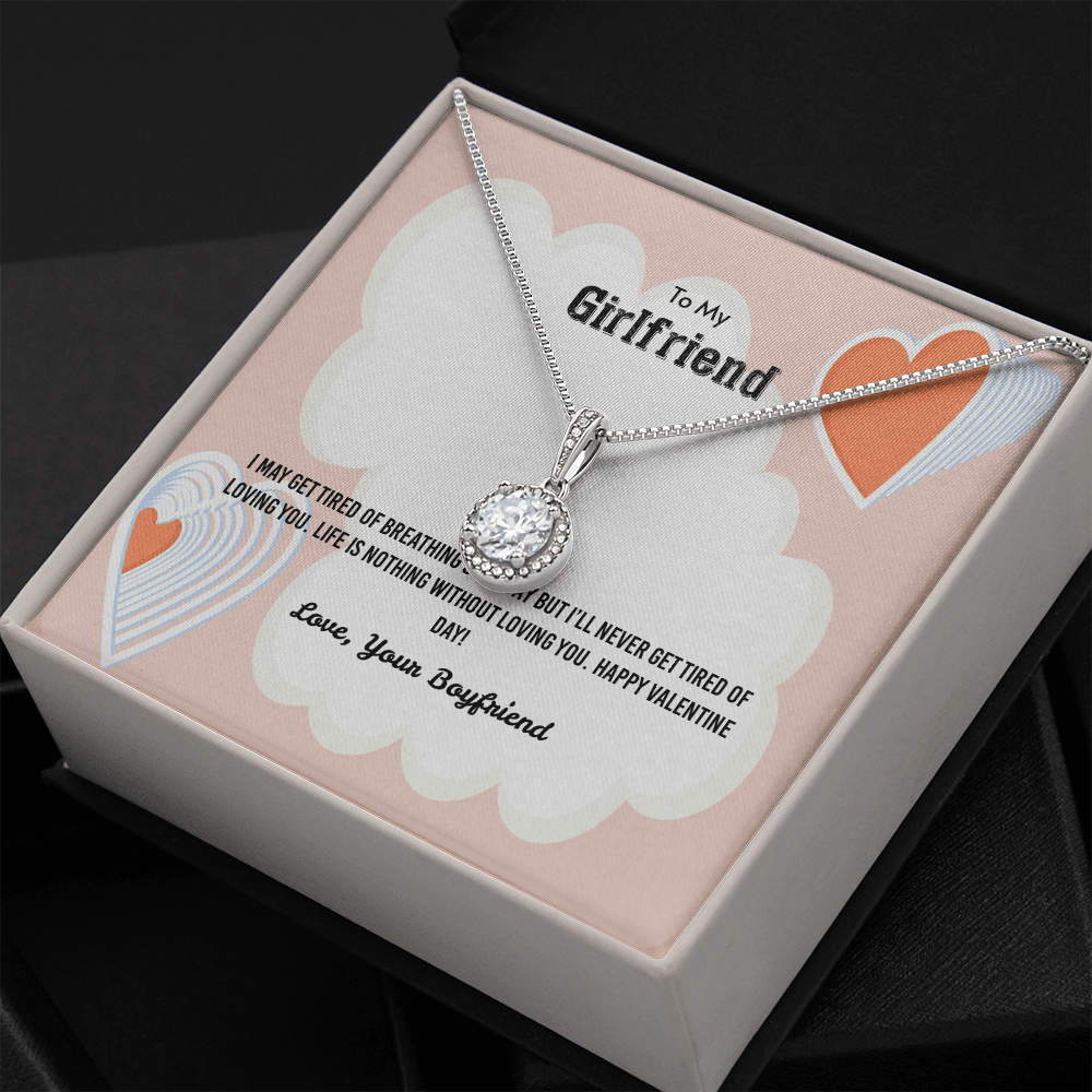 To My Girlfriend Valentines Gift Never Tired of Loving You Eternal Union Necklace - Eternal Hope