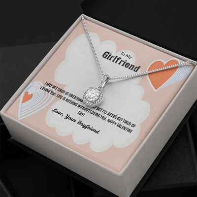 To My Girlfriend Valentines Gift Never Tired of Loving You Eternal Union Necklace - Eternal Hope