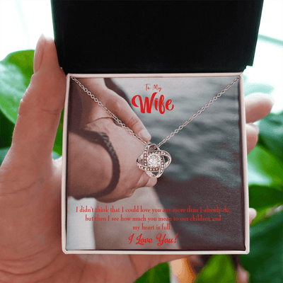 To My Wife Meaningful Wife Message Wife Infinity Knot Necklace Keepsake Message Card Stainless Steel Cz Pendant - Luxury Love Knot Necklace Meanful Gift Idea For Her/Him