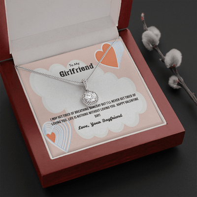 To My Girlfriend Valentines Gift Never Tired of Loving You Eternal Union Necklace - Eternal Hope