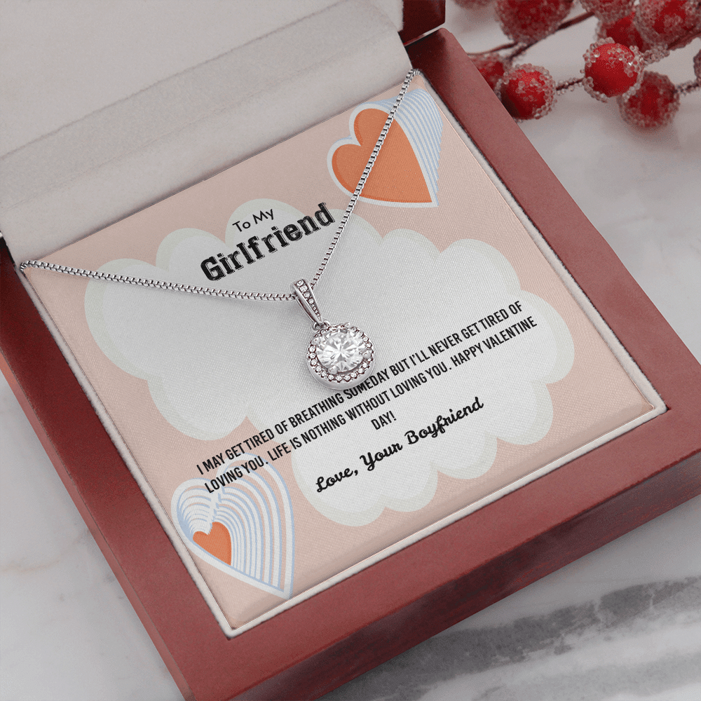 To My Girlfriend Valentines Gift Never Tired of Loving You Eternal Union Necklace - Eternal Hope