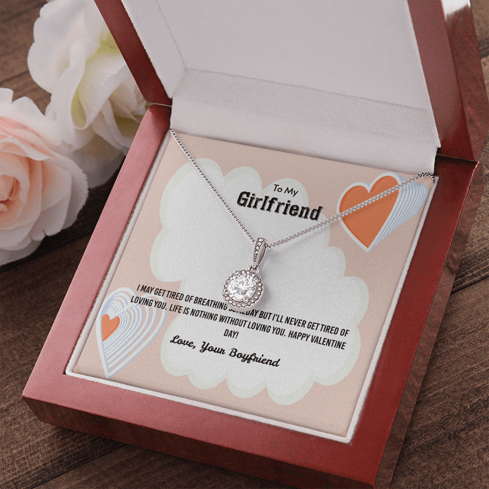 To My Girlfriend Valentines Gift Never Tired of Loving You Eternal Union Necklace - Eternal Hope