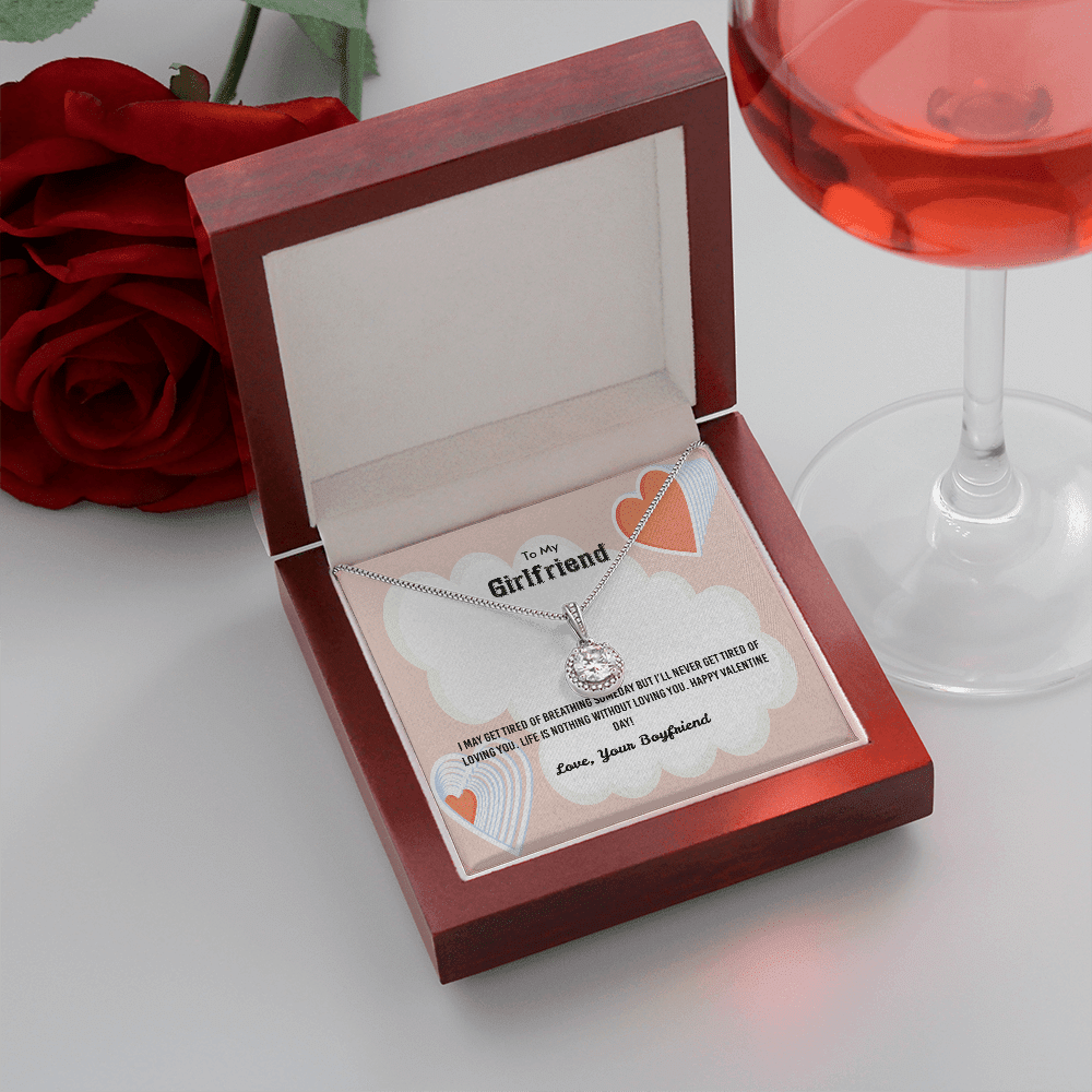 To My Girlfriend Valentines Gift Never Tired of Loving You Eternal Union Necklace - Eternal Hope