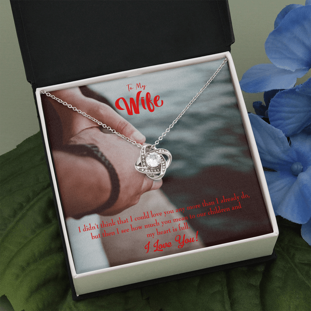 To My Wife Meaningful Wife Message Wife Infinity Knot Necklace Keepsake Message Card Stainless Steel Cz Pendant - Luxury Love Knot Necklace Meanful Gift Idea For Her/Him