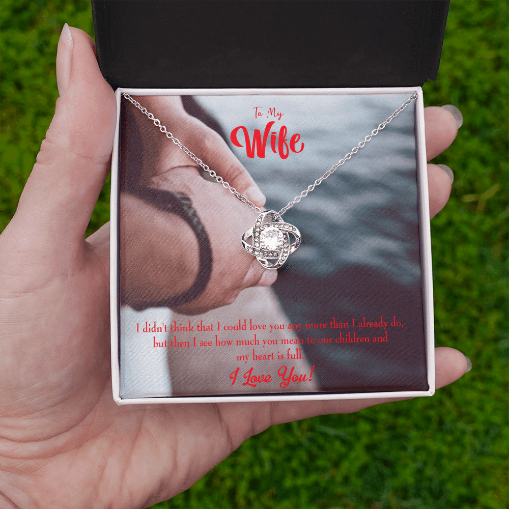 To My Wife Meaningful Wife Message Wife Infinity Knot Necklace Keepsake Message Card Stainless Steel Cz Pendant - Luxury Love Knot Necklace Meanful Gift Idea For Her/Him