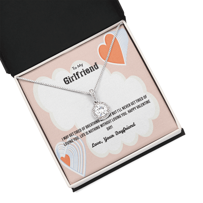 To My Girlfriend Valentines Gift Never Tired of Loving You Eternal Union Necklace - Eternal Hope