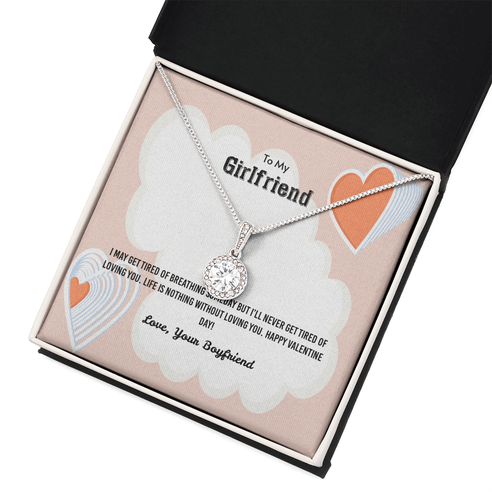 To My Girlfriend Valentines Gift Never Tired of Loving You Eternal Union Necklace - Eternal Hope