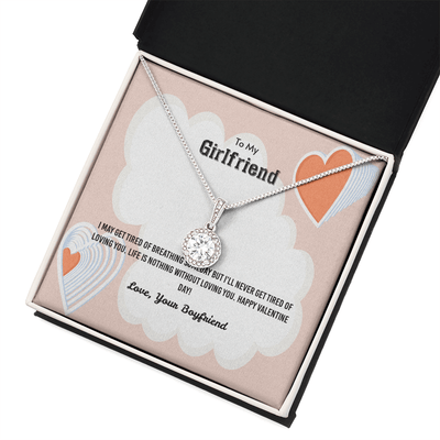 To My Girlfriend Valentines Gift Never Tired of Loving You Eternal Union Necklace - Eternal Hope