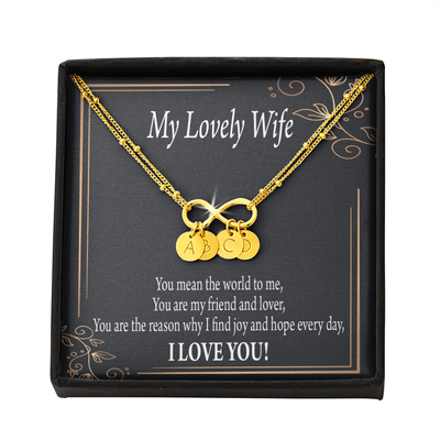 To My Wife You Are The Reason Infinity Bracelet With Initial Charms - Infinity Bracelet