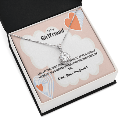 To My Girlfriend Valentines Gift Never Tired of Loving You Eternal Union Necklace - Eternal Hope