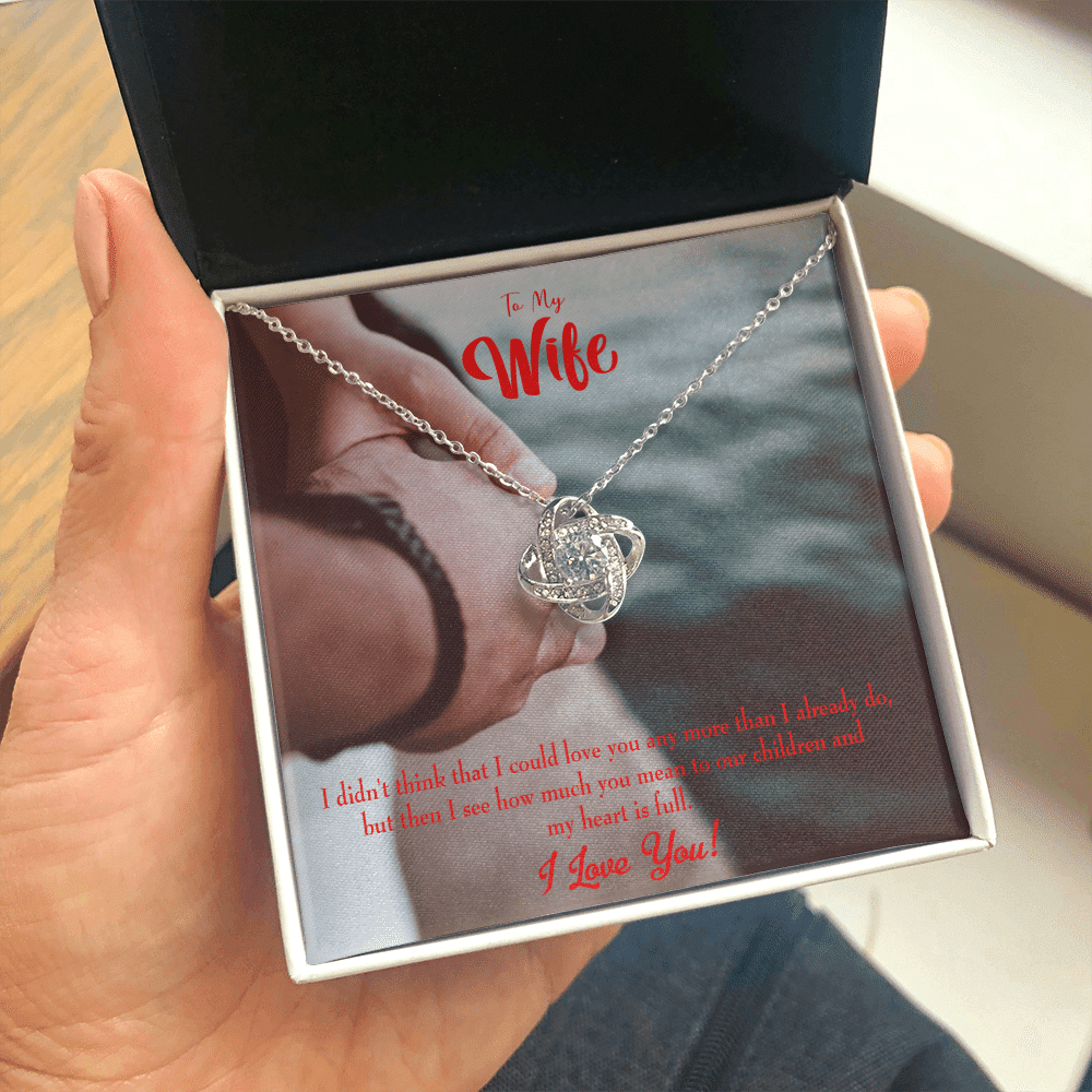 To My Wife Meaningful Wife Message Wife Infinity Knot Necklace Keepsake Message Card Stainless Steel Cz Pendant - Luxury Love Knot Necklace Meanful Gift Idea For Her/Him
