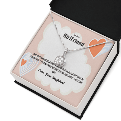 To My Girlfriend Valentines Gift Never Tired of Loving You Eternal Union Necklace - Eternal Hope