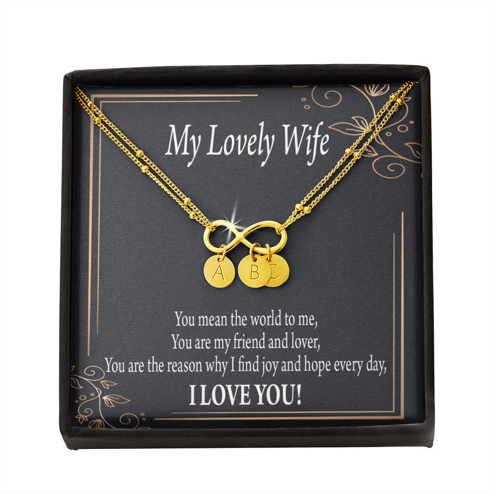 To My Wife You Are The Reason Infinity Bracelet With Initial Charms - Infinity Bracelet