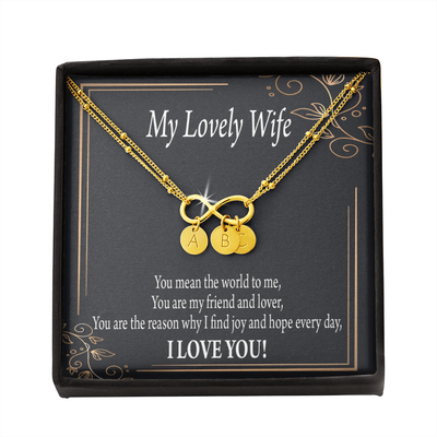To My Wife You Are The Reason Infinity Bracelet With Initial Charms - Infinity Bracelet