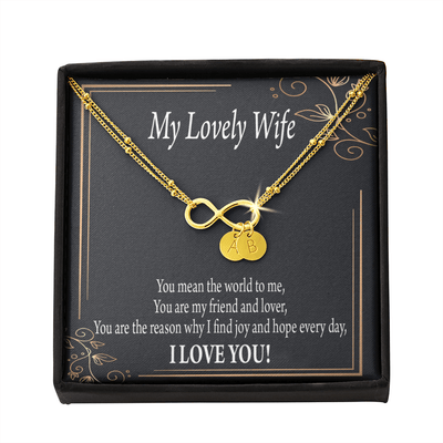 To My Wife You Are The Reason Infinity Bracelet With Initial Charms - Infinity Bracelet