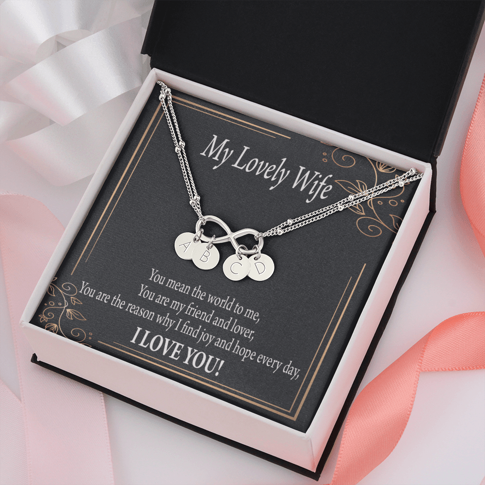 To My Wife You Are The Reason Infinity Bracelet With Initial Charms - Infinity Bracelet