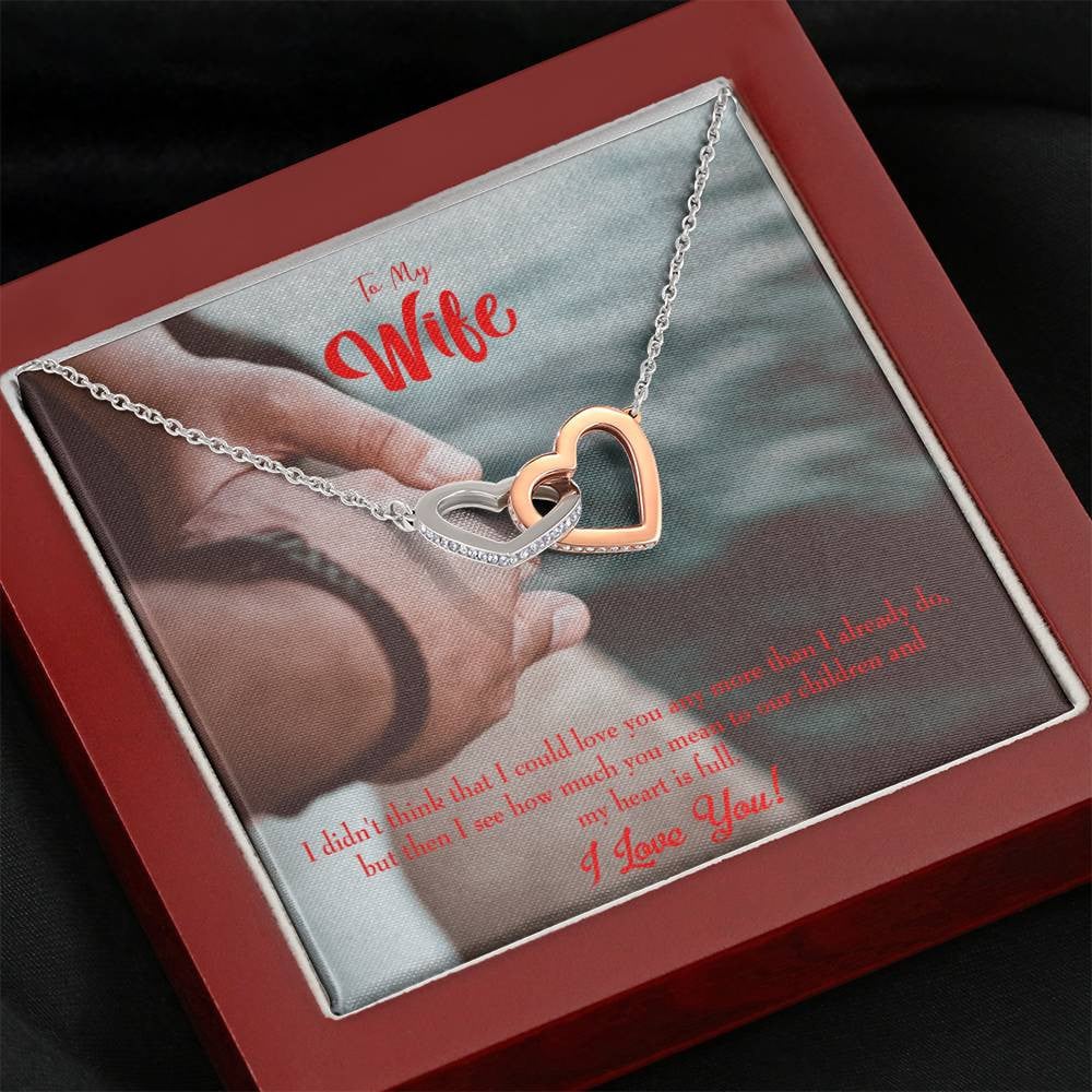 Wife Gift For Wife Birthday Meaningful Wife Message Inseparable Love Pendant 18k Rose Gold Finish 16� - Interlocking Hearts Necklace
