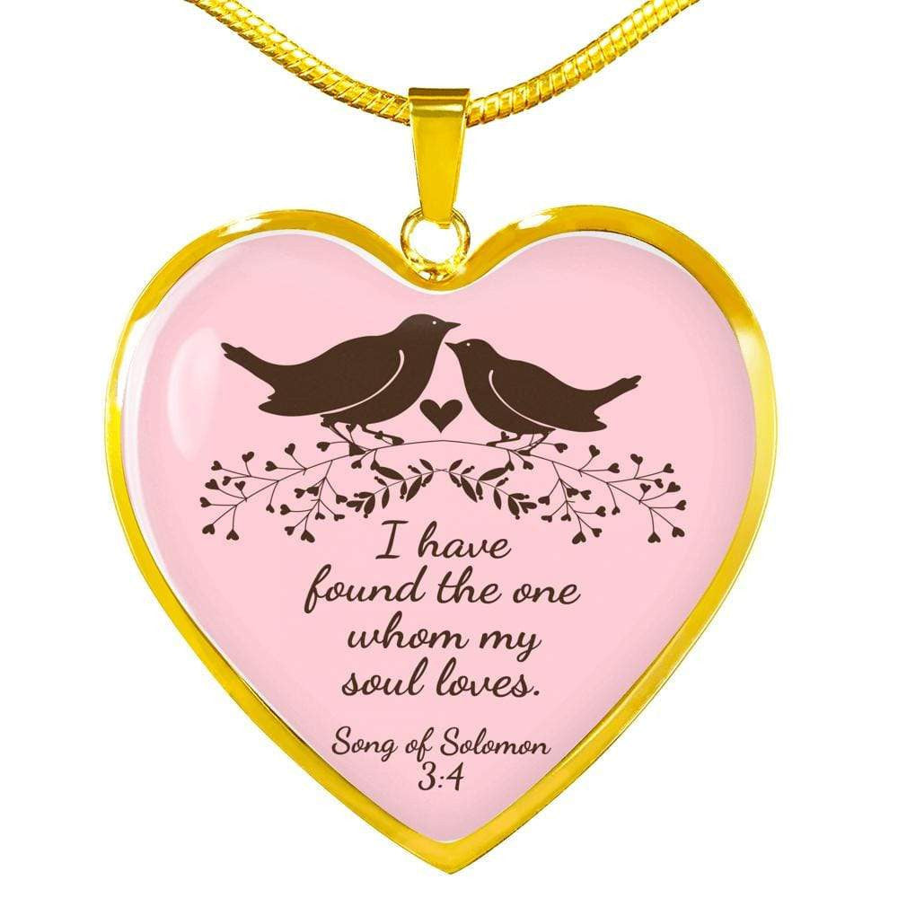 Song Of Solomon 3:4 Necklace Heart Pendant 18-22" - Luxury Heart Pendant Necklace Gift Idea For Her/Him