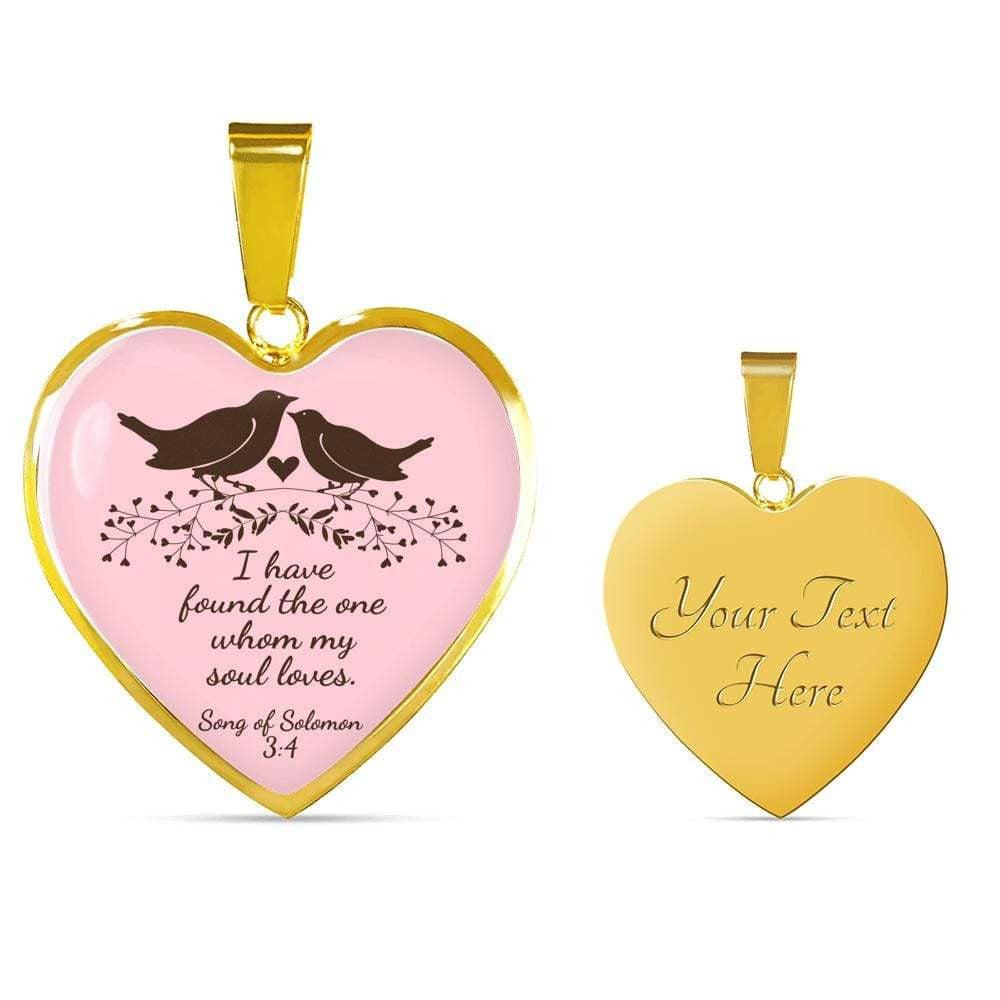 Song Of Solomon 3:4 Necklace Heart Pendant 18-22" - Luxury Heart Pendant Necklace Gift Idea For Her/Him