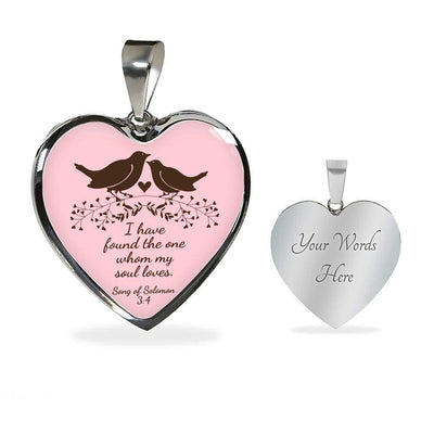 Song Of Solomon 3:4 Necklace Heart Pendant 18-22" - Luxury Heart Pendant Necklace Gift Idea For Her/Him
