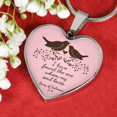 Song Of Solomon 3:4 Necklace Heart Pendant 18-22" - Luxury Heart Pendant Necklace Gift Idea For Her/Him