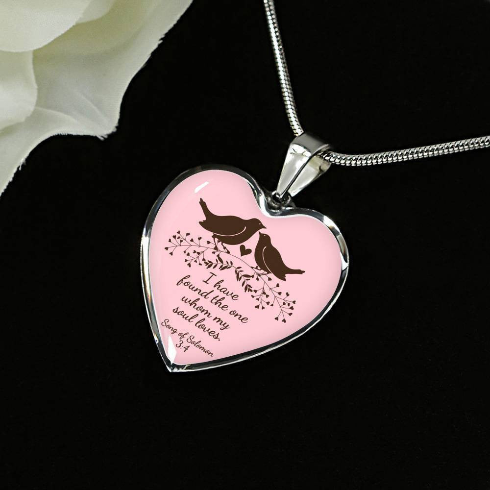 Song Of Solomon 3:4 Necklace Heart Pendant 18-22" - Luxury Heart Pendant Necklace Gift Idea For Her/Him
