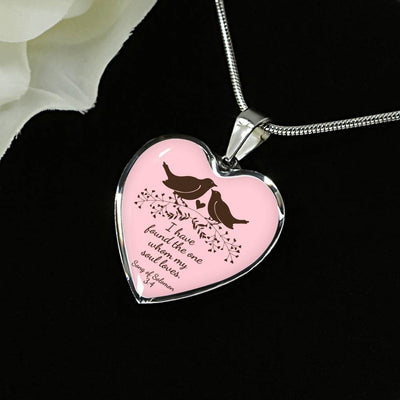Song Of Solomon 3:4 Necklace Heart Pendant 18-22" - Luxury Heart Pendant Necklace Gift Idea For Her/Him