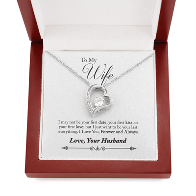 To My Wife Forever And Always Forever Pendant 18k Gold or Stainless Steel 18" Necklace - Forever Love Necklace Gift Idea For Woman