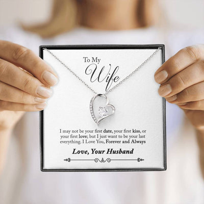 To My Wife Forever And Always Forever Pendant 18k Gold or Stainless Steel 18" Necklace - Forever Love Necklace Gift Idea For Woman