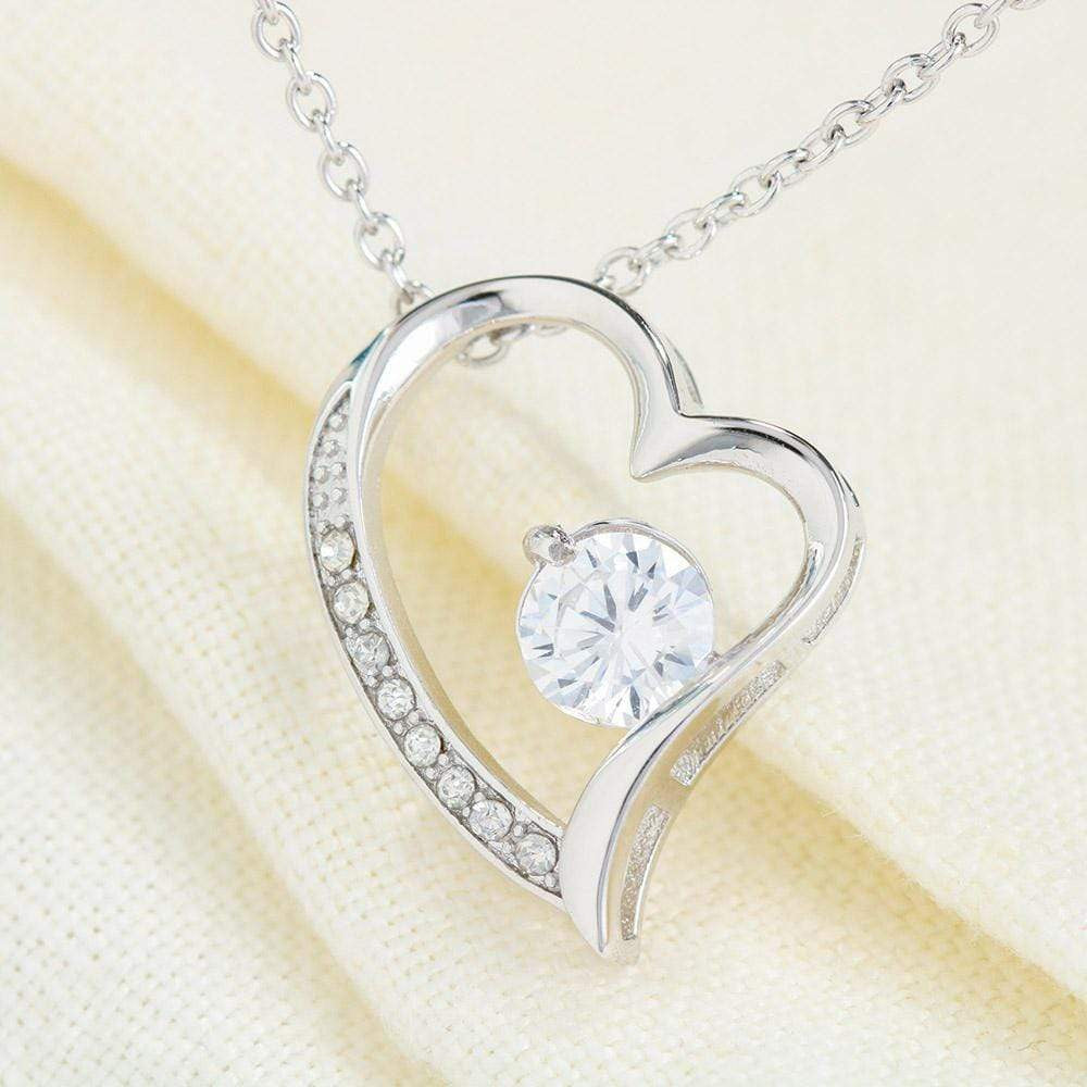 To My Future Wife Forever Love Necklace Heart Pendant Stainless Steel or 18k Gold Finish - Forever Love Necklace Gift Idea For Woman