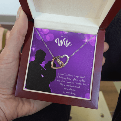 Wife Gift For Wife Birthday You Have My Heart Inseparable Love Pendant 18k Rose Gold Finish 16� - Interlocking Hearts Necklace