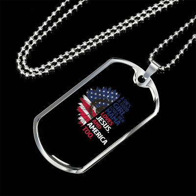 She's A Good Girl Christian Necklace Dog Tag 24" Chain - Luxury Love Messages Dog Tag Gifts For Him