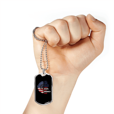 She's A Good Girl Christian Necklace Dog Tag 24" Chain - Luxury Love Messages Dog Tag Gifts For Him