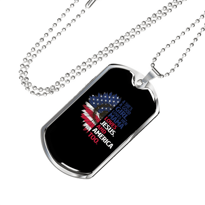 She's A Good Girl Christian Necklace Dog Tag 24" Chain - Luxury Love Messages Dog Tag Gifts For Him