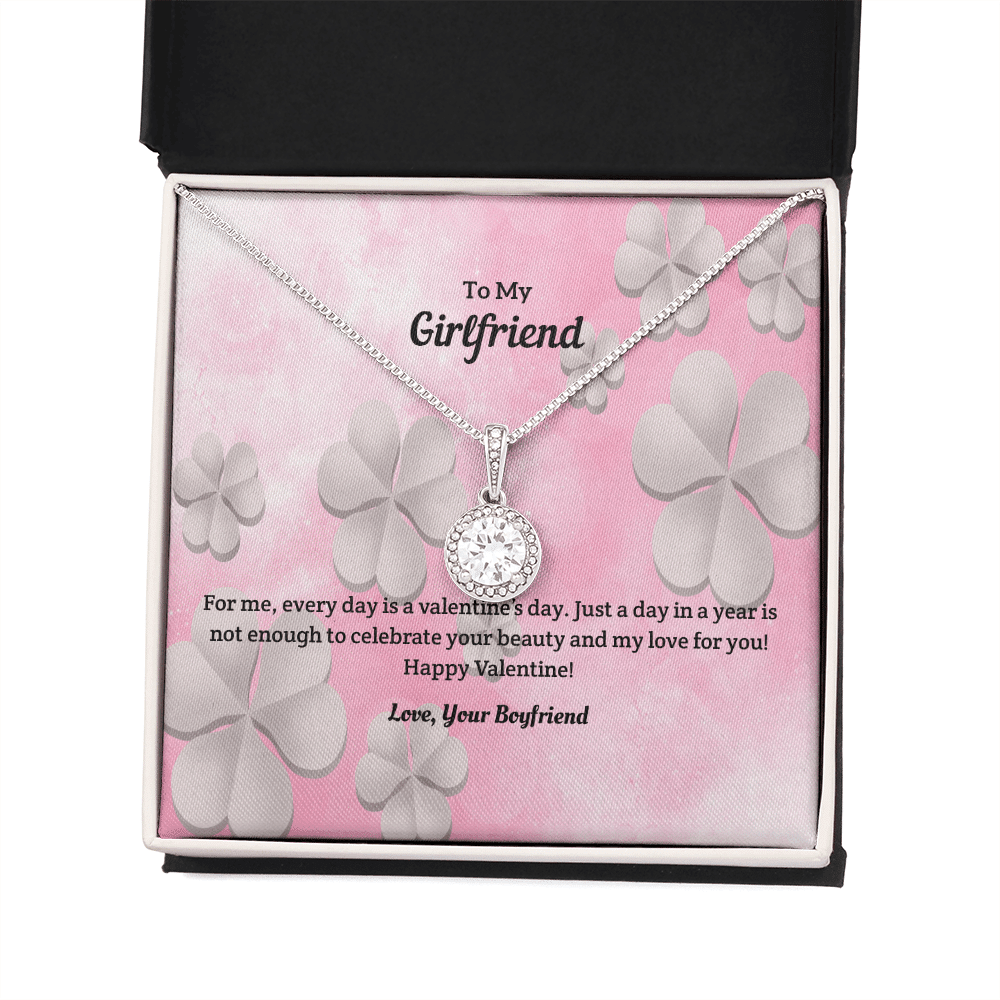 To My Girlfriend Valentines Gift Every Day is a Valentine's Day Eternal Union Necklace - Eternal Hope