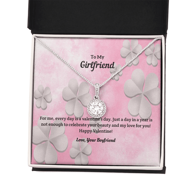 To My Girlfriend Valentines Gift Every Day is a Valentine's Day Eternal Union Necklace - Eternal Hope