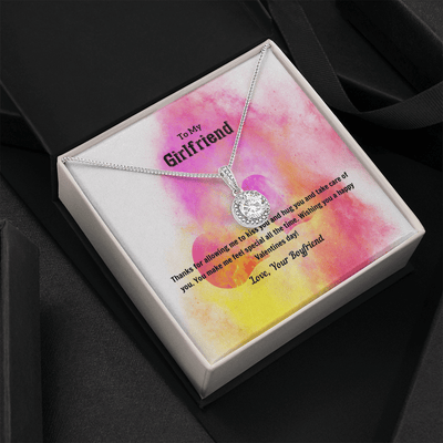 To My Girlfriend Valentines Gift Kiss and Hug Eternal Union Necklace - Eternal Hope