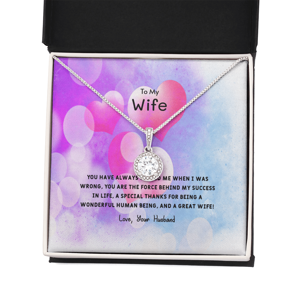 Wife Valentines Gift The Force Behind My Success Eternal Union Necklace - Eternal Hope