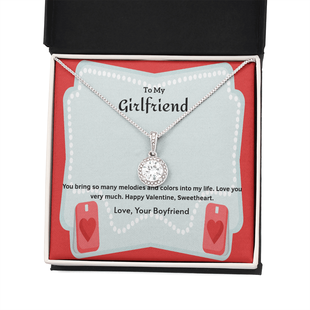 To My Girlfriend Valentines Gift Melodies and Colors in Life Eternal Union Necklace - Eternal Hope