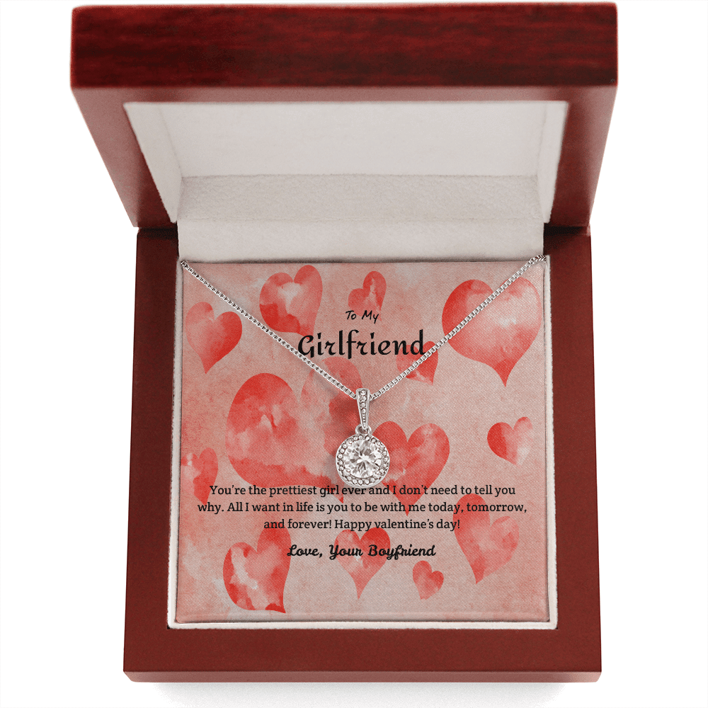 To My Girlfriend Valentines Gift Prettiest Girld Ever Eternal Union Necklace - Eternal Hope