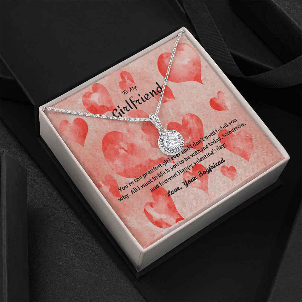 To My Girlfriend Valentines Gift Prettiest Girld Ever Eternal Union Necklace - Eternal Hope