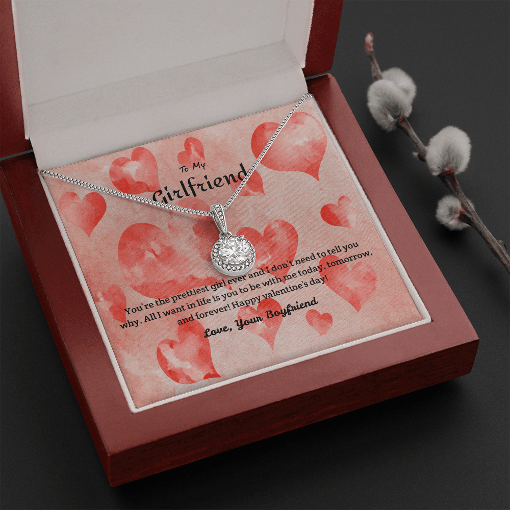 To My Girlfriend Valentines Gift Prettiest Girld Ever Eternal Union Necklace - Eternal Hope