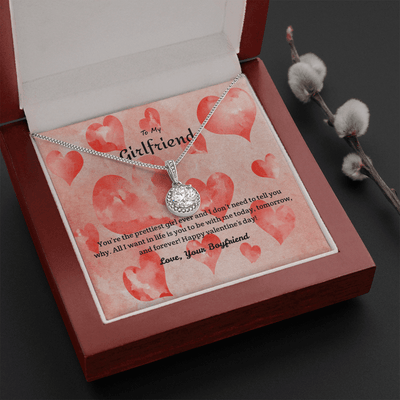 To My Girlfriend Valentines Gift Prettiest Girld Ever Eternal Union Necklace - Eternal Hope