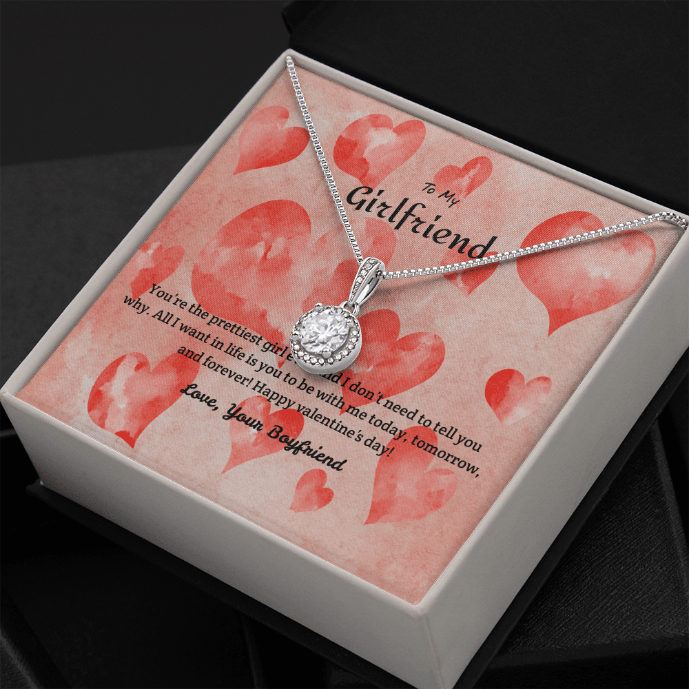 To My Girlfriend Valentines Gift Prettiest Girld Ever Eternal Union Necklace - Eternal Hope