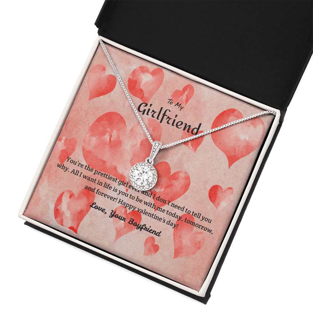 To My Girlfriend Valentines Gift Prettiest Girld Ever Eternal Union Necklace - Eternal Hope